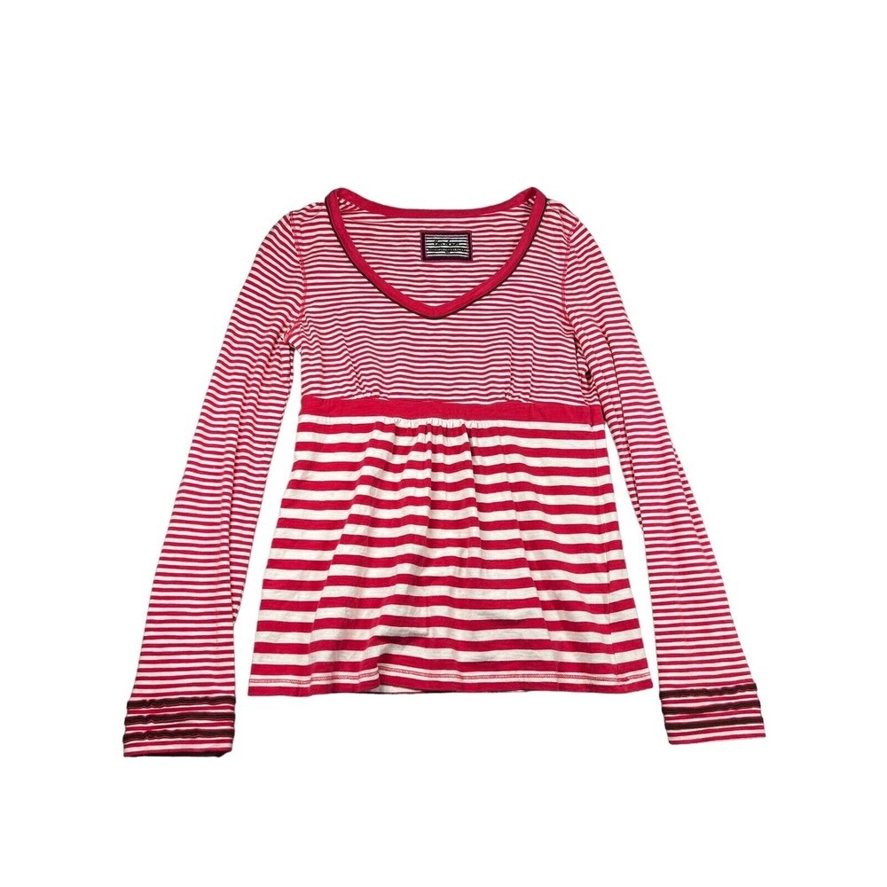 BODEN Striped Peplum Long Sleeve Top in Size 10 UK size 6 US